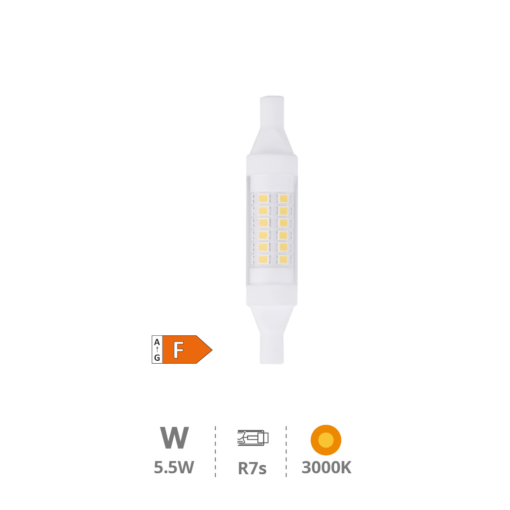 Ampoule LED linéaire 78mm R7s 5,5W 3000K