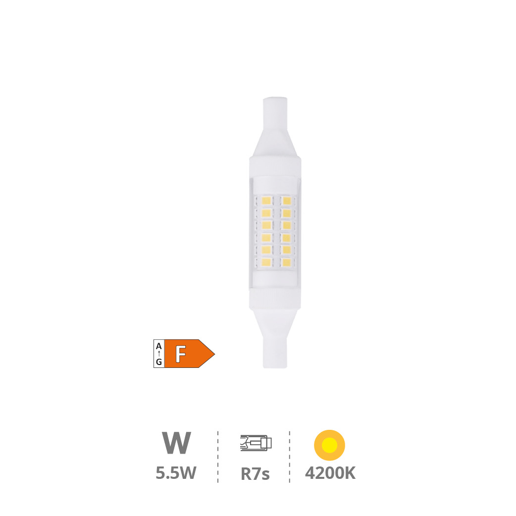 Bombilla lineal LED 78mm R7s 5,5W 4000K