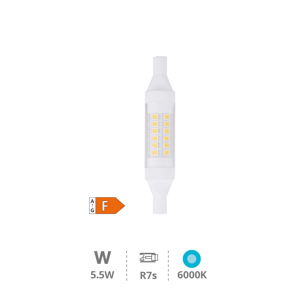 Ampoule LED linéaire 78mm R7s 5,5W 6000K