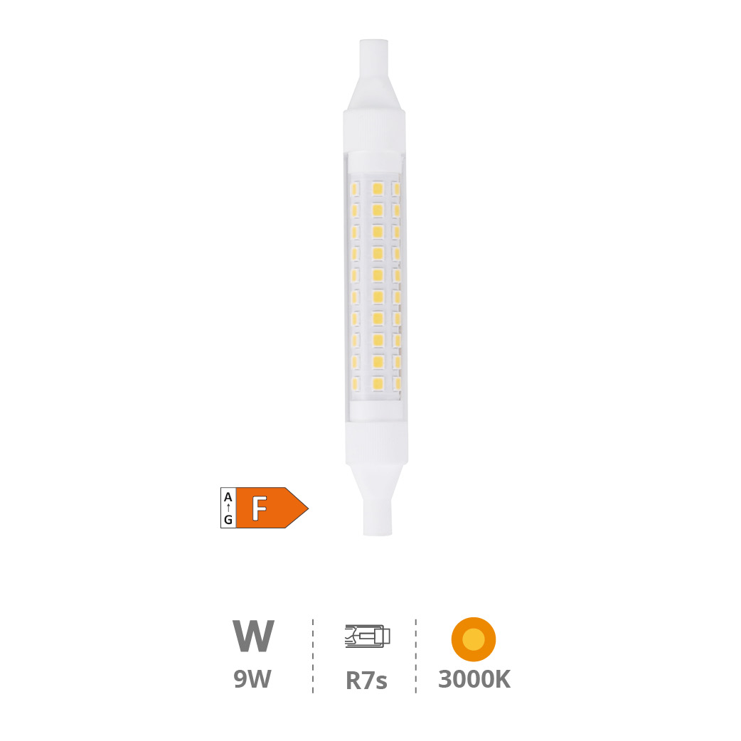 Ampoule LED linéaire 118 mm R7s 9W 3000K