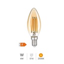 Bombilla LED vela Vintage 4W E14 2500K