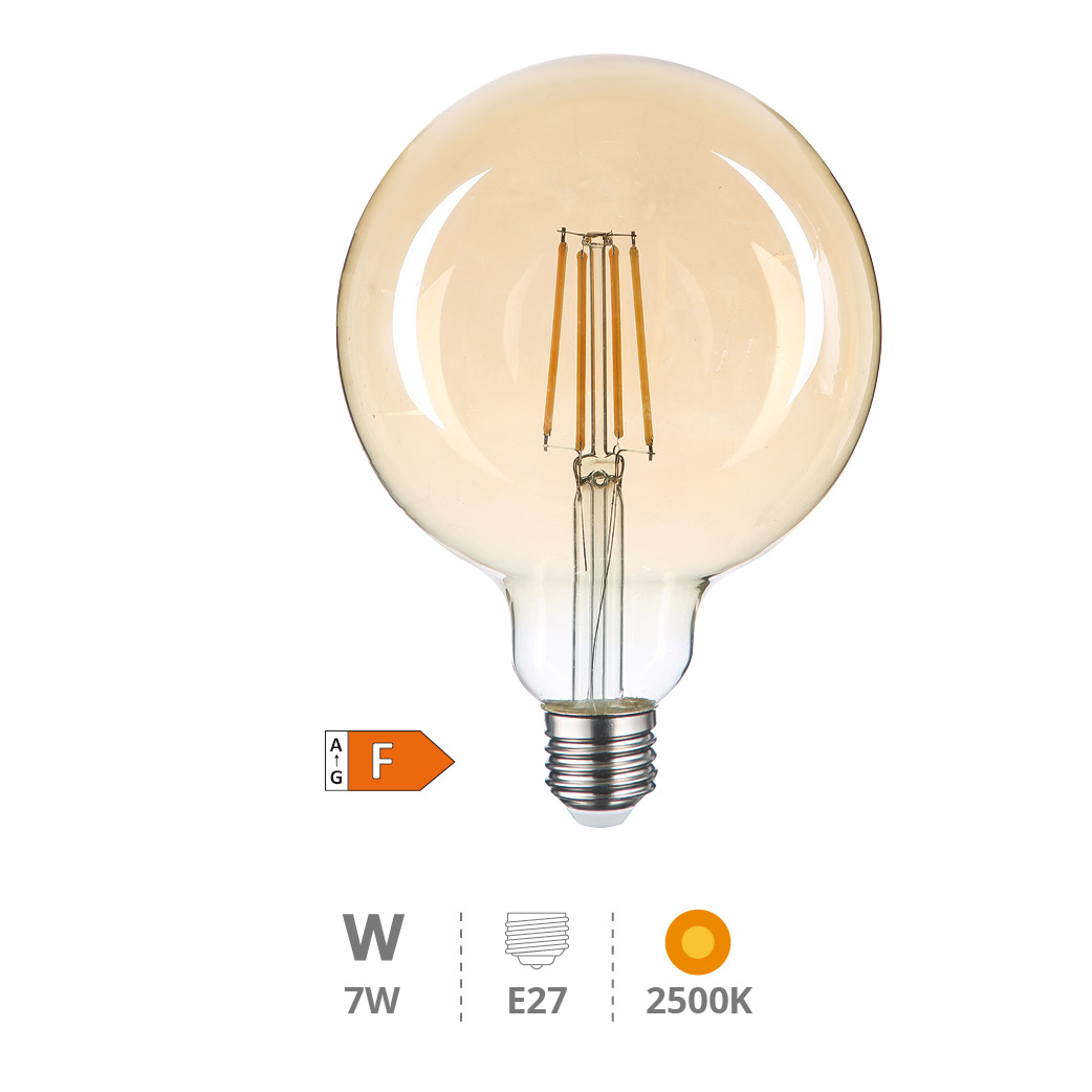 Lâmpada LED globo G125 Vintage 7 W E27 2500 K