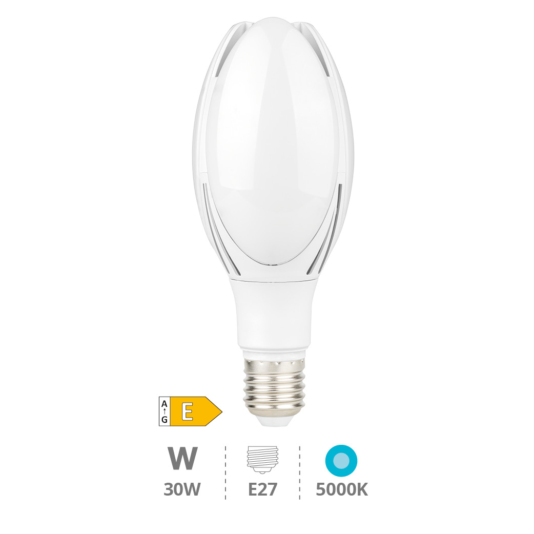 Lâmpada LED industrial Oihana 30 W E27 5000 K