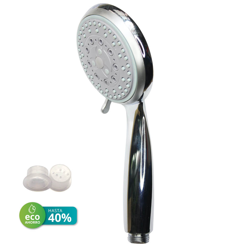 Eco shower head 100mm 3 functions chrome