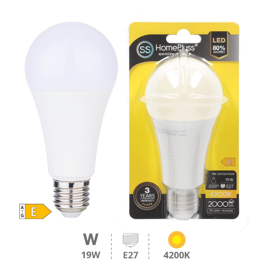 A65 LED bulb 19W E27 4200K 6pcs box