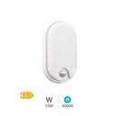 [200205058] Doko LED oval wall lamp with motion sensor 15W 6000K White