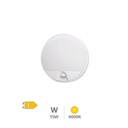 [200205059] Aplique de parede redondo LED Doko com sensor de movimento 15 W 4000 K Branco