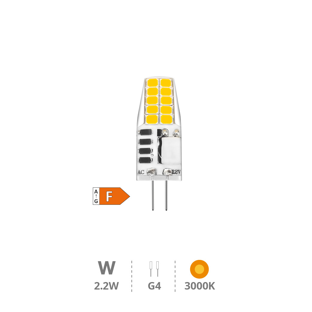 Bombilla LED SMD 2,2W G4 3000K 12V