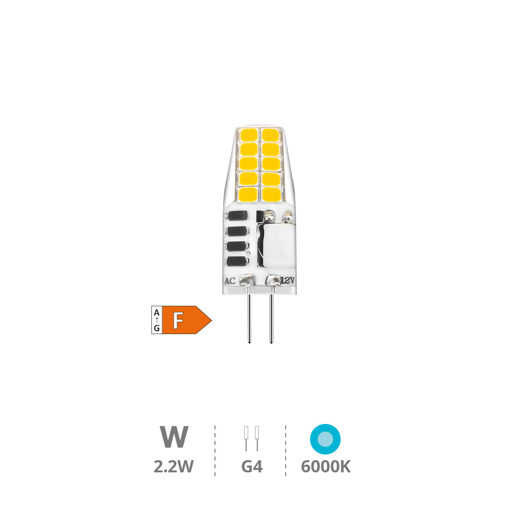 Bombilla LED SMD 2,2W G4 6000K 12V