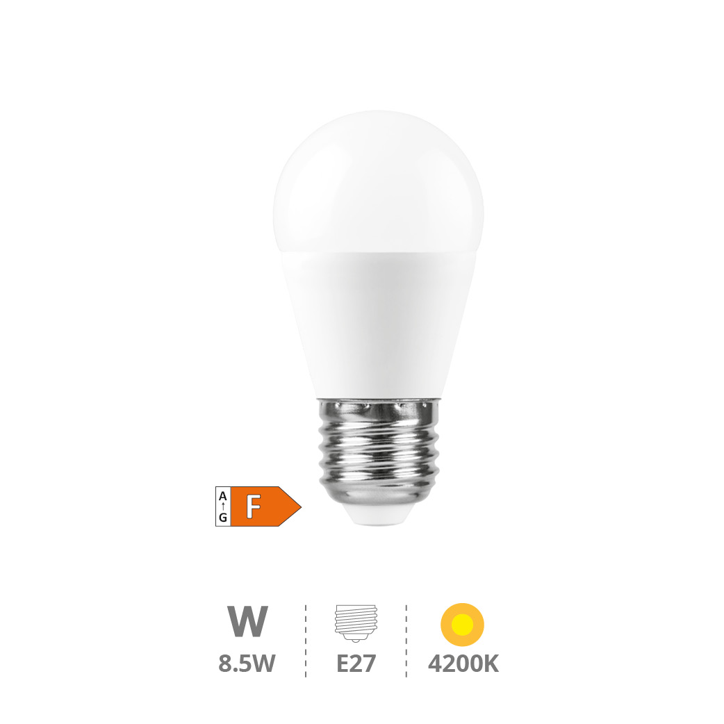 Ampoule LED sphérique 8,5W E27 4200K