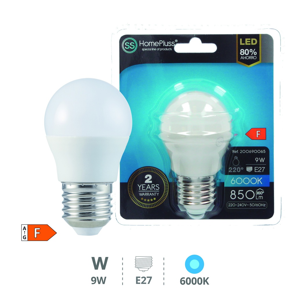 G45 LED bulb 9W E27 6000K 12pcs/box