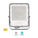 Projetor de alumínio LED 200W 6500K IP65 Cinza