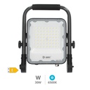 Projetor LED em alumínio com suporte móvel 30W 6500K IP65 Cinza