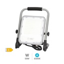Projetor LED em alumínio com suporte móvel 50W 6500K IP65 Cinza