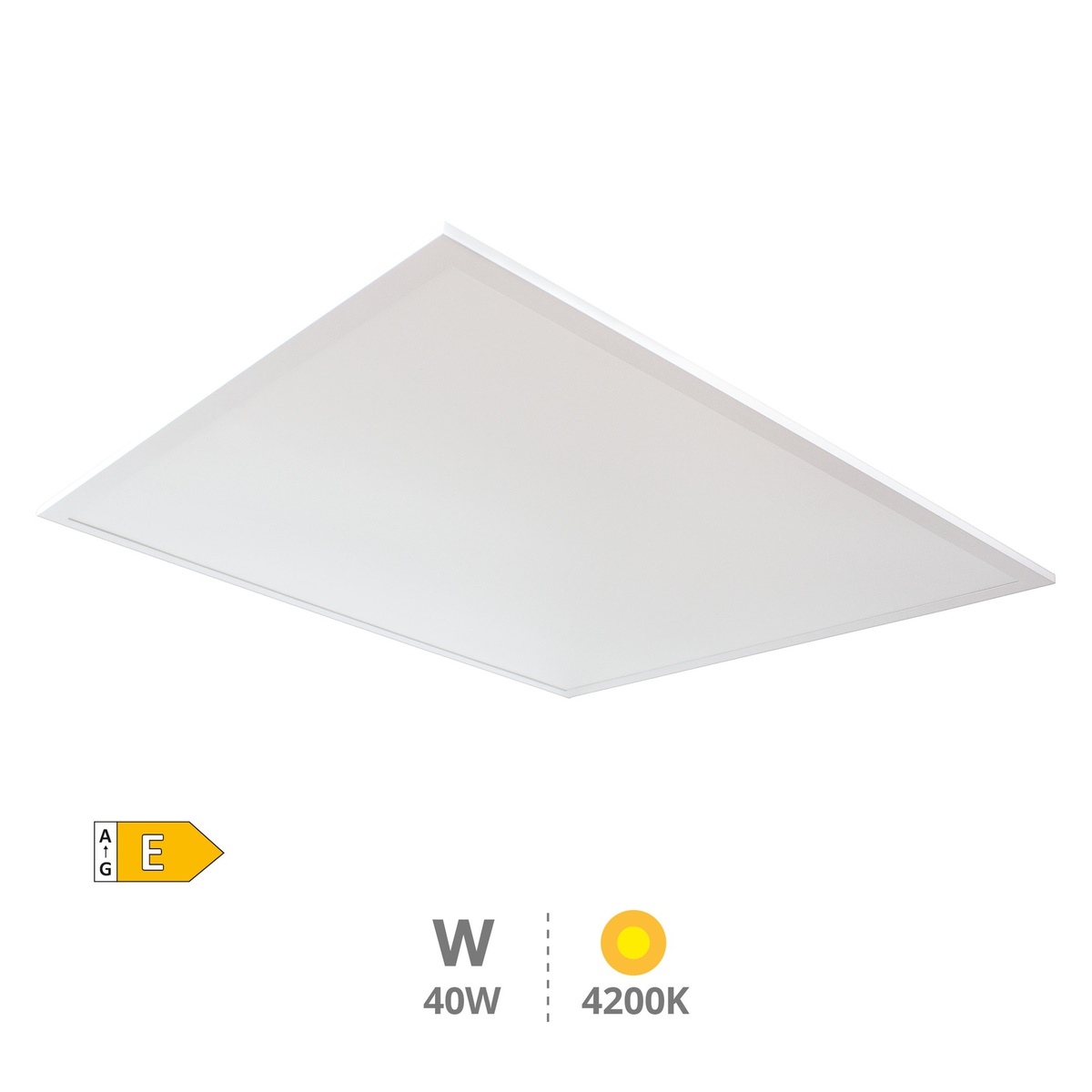 Panneau à encastrer LED Ubari 40 W 4200K Blanc   