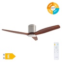 Kasama 52' DC ceiling fan with remote control CCT 3 blades Wood effect White