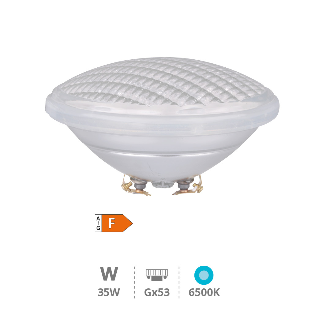 PAR56 LED swimming pool lamp 35W GX53 6500K IP68 12-15V