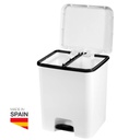 [402005005] Rubbish bin with pedal and separator 52L Black/White