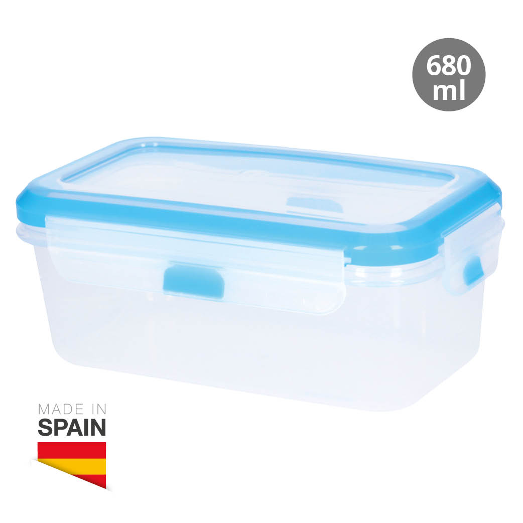 Recipiente hermético de plástico 680ml