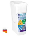 [402005006] Cubo de basura modular de reciclaje 25L - Retráctil 4uds Blanco