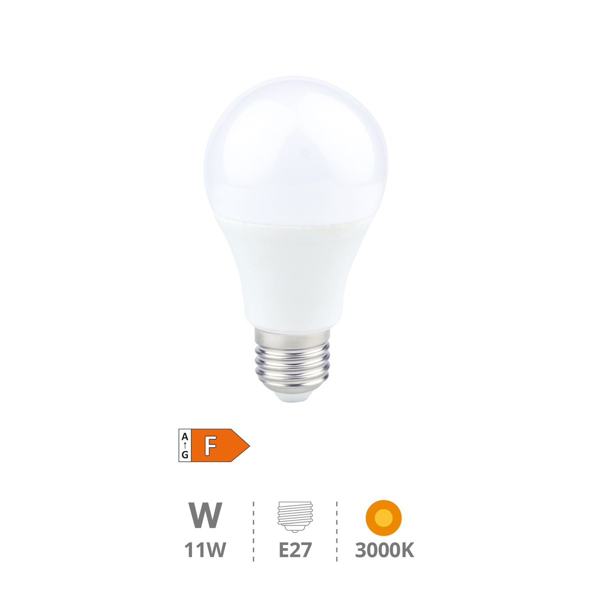 A60 LED bulb 11W E27 3000K Dimmable