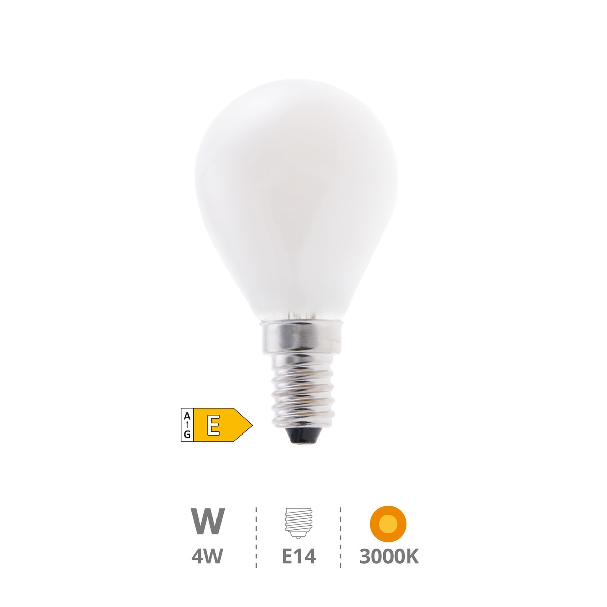 Lâmpada LED esférica Série Cristal 4 W E14 3000 K