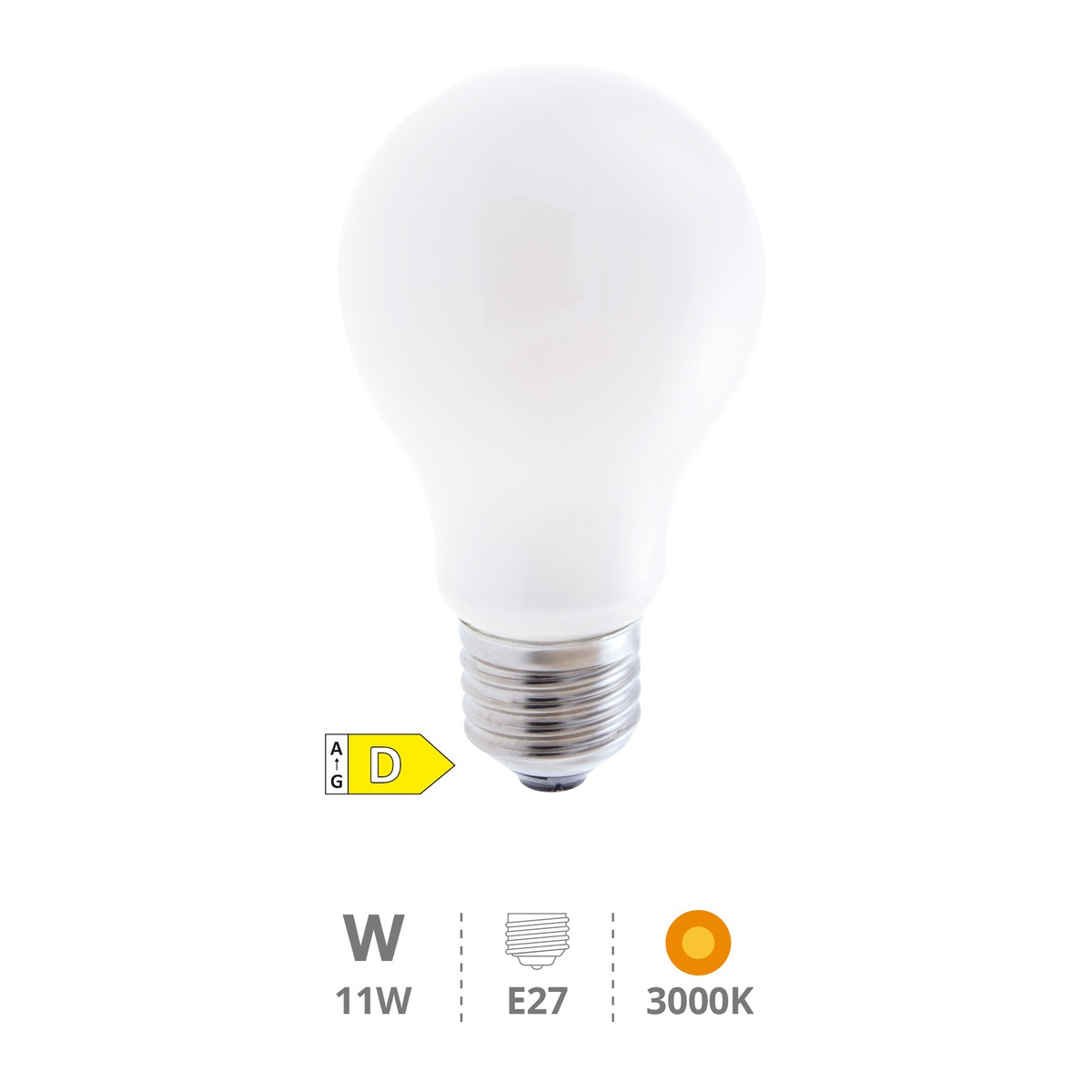 Crystal Series A60 LED bulb 11W E27 3000K