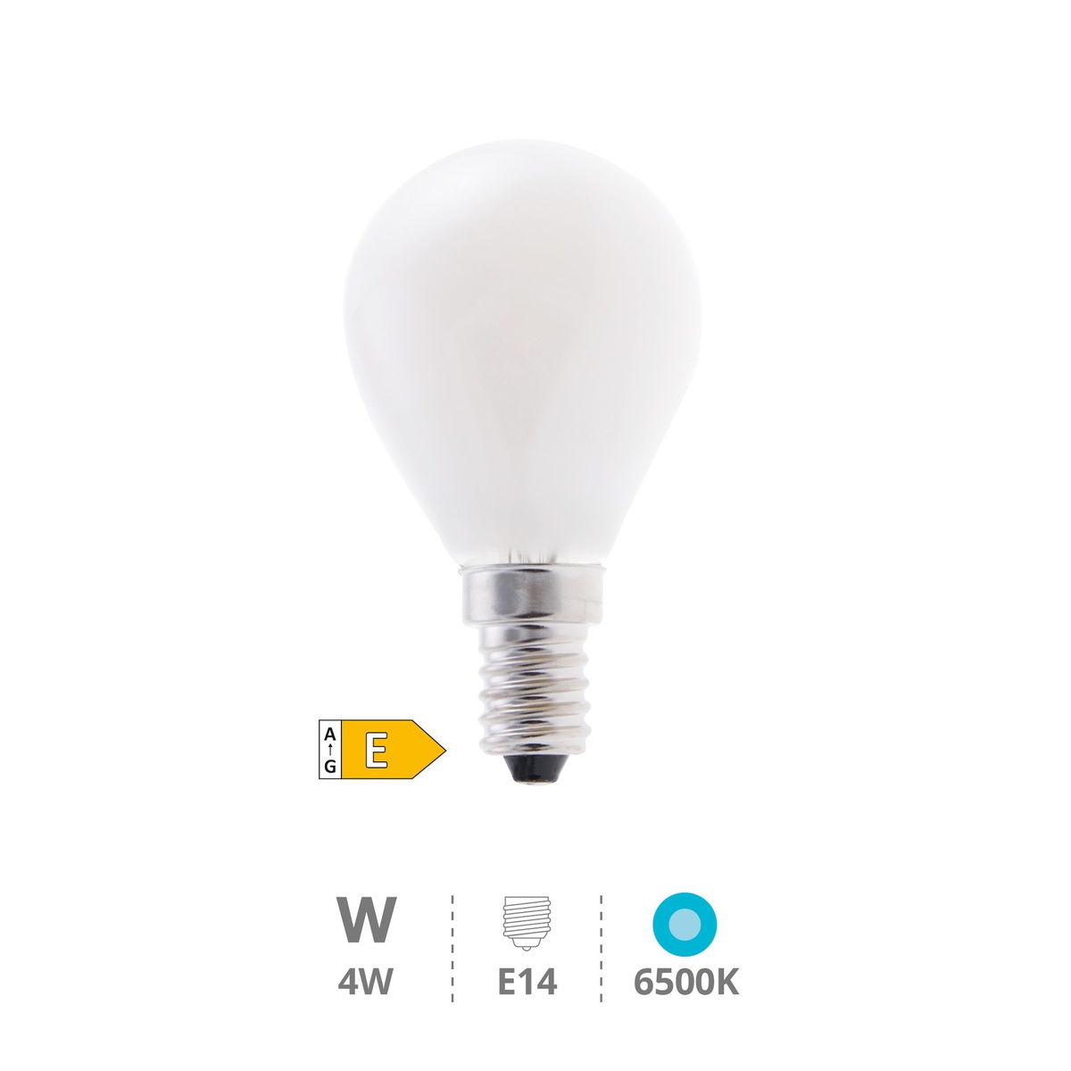Ampoule LED sphérique Série Cristal 4 W E14 6500K