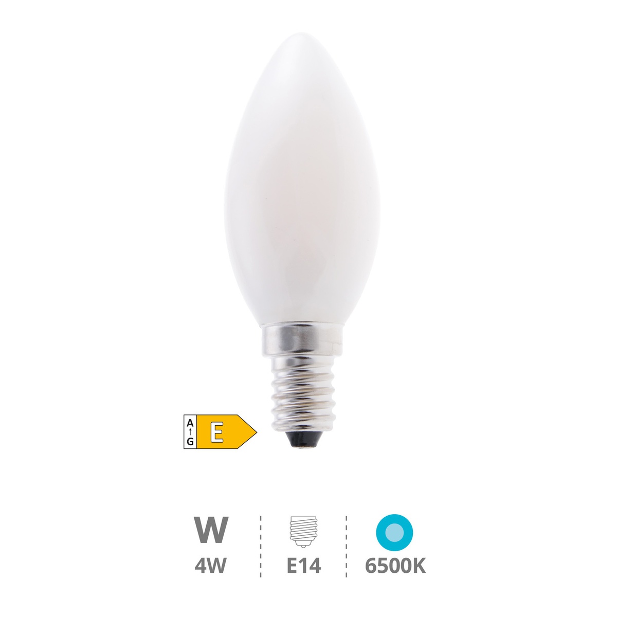 Ampoule LED flamme Série Cristal 4 W E14 6500K