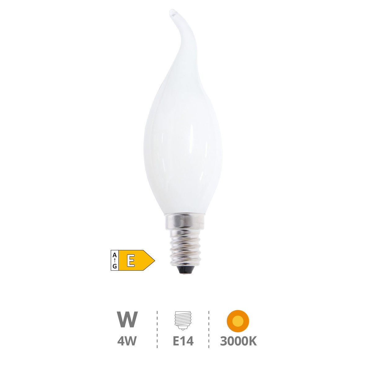 Ampoule LED flamme vacillante Cristal Série 4 W E14 3000K