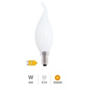 Bombilla LED vela soplo de viento Serie Cristal 4W E14 3000K
