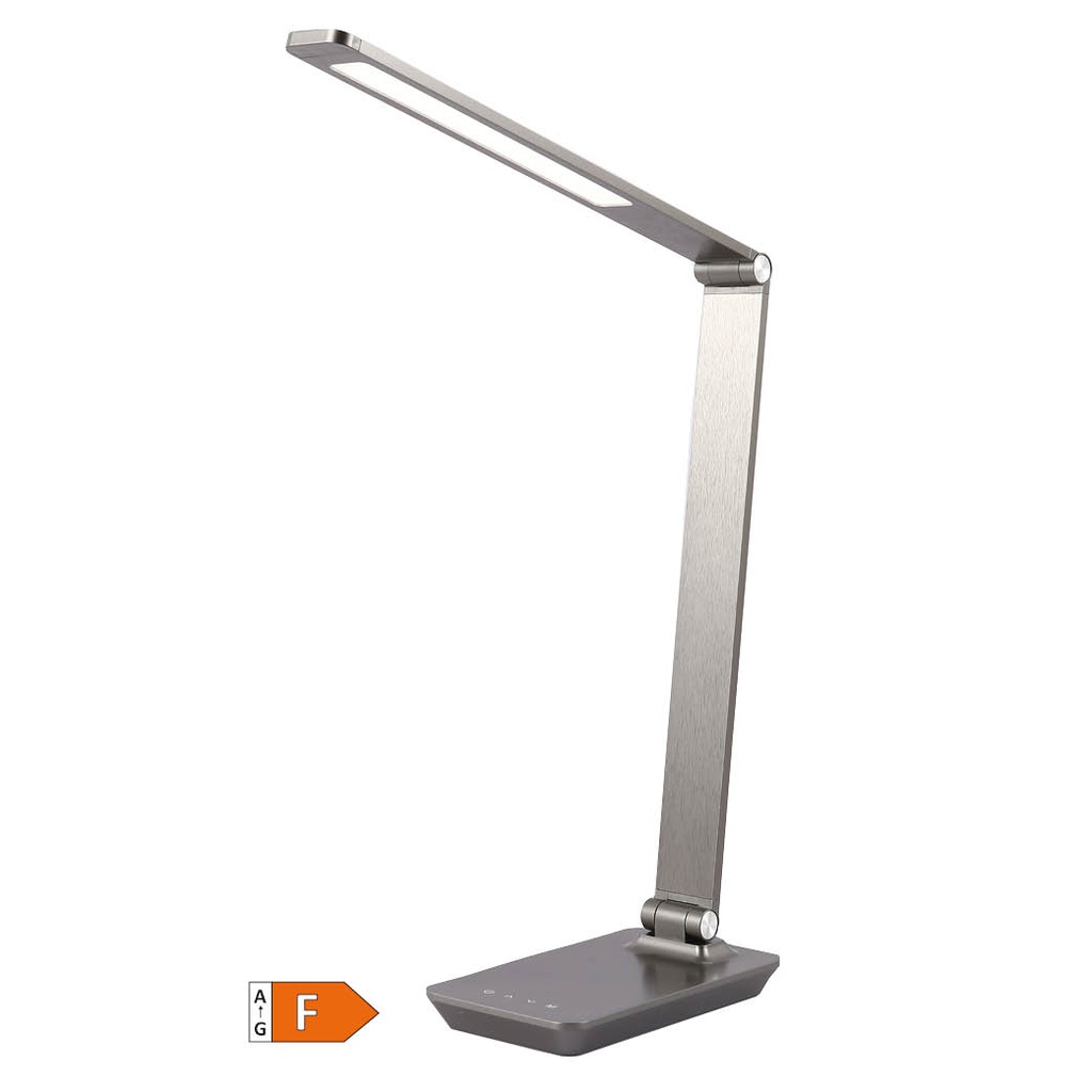 Candeeiro de secretária LED Rasele 10W CCT regulável Cinza antracite