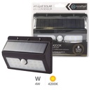 Aplique solar LED con sensor 4W 4200K Negro - 5u caja exp