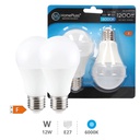 Pack 2 bombillas estándar LED 12W E27 6000K - 8u caja exp