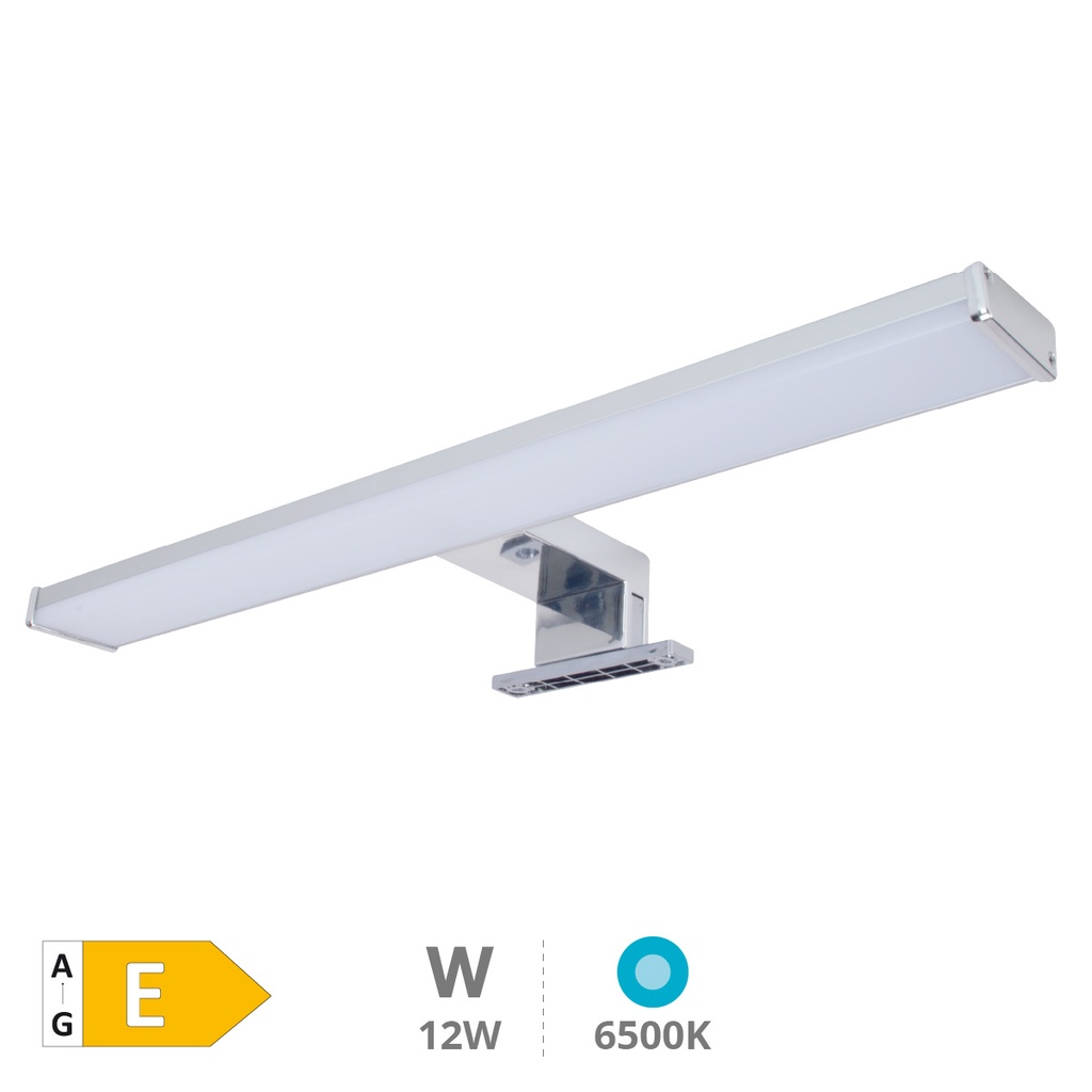 Laksa Indoor LED Batten for bathroom 12W 6500K IP44 Nickel