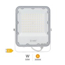 Projetor de alumínio LED 50W 3000K IP65 Branco