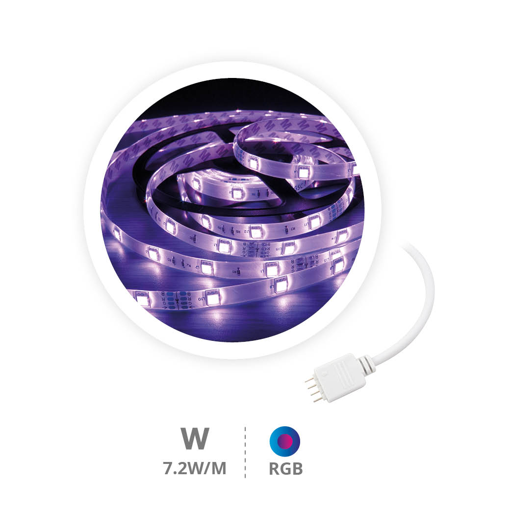 Rouleau 5M bande LED 7,2W/M RGB IP44 24 V