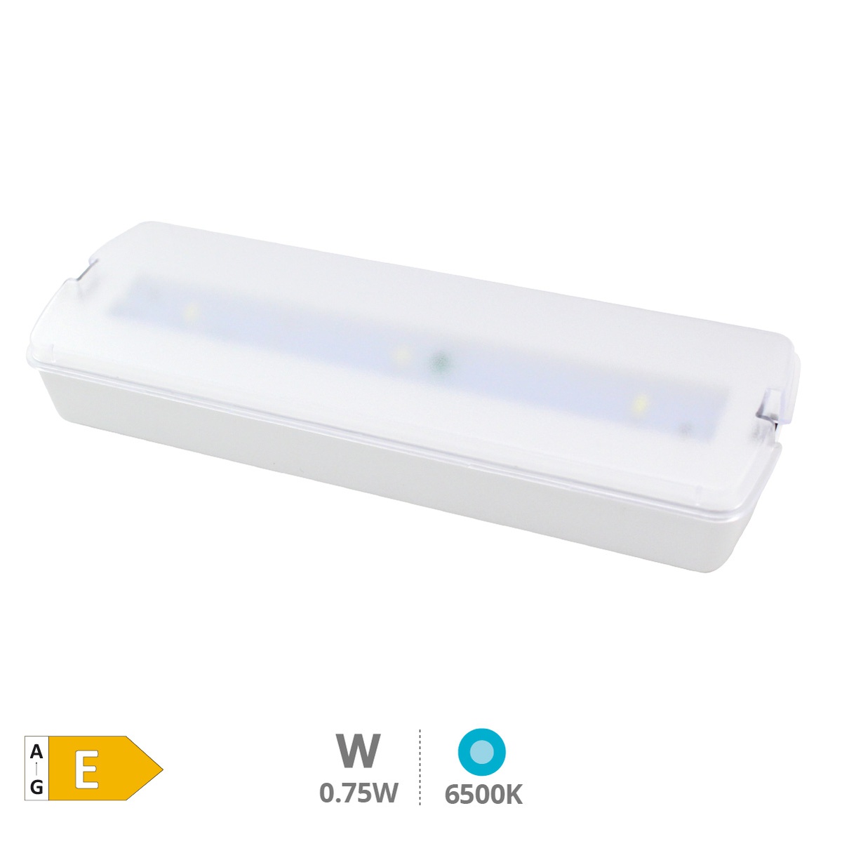 Luminária LED de emergência Gunza com autoteste 3 W