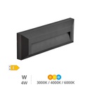 Aplique de parede LED Série Kuito 4W 3000 - 4000 - 6000K IP65 Cinza antracite