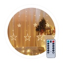 [204605013] 3,5M Stars LED curtain 8 functions Warm White IP44