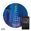 [204600022] Árvore LED 1,5 m com USB + comando 32 funções RGB IP44