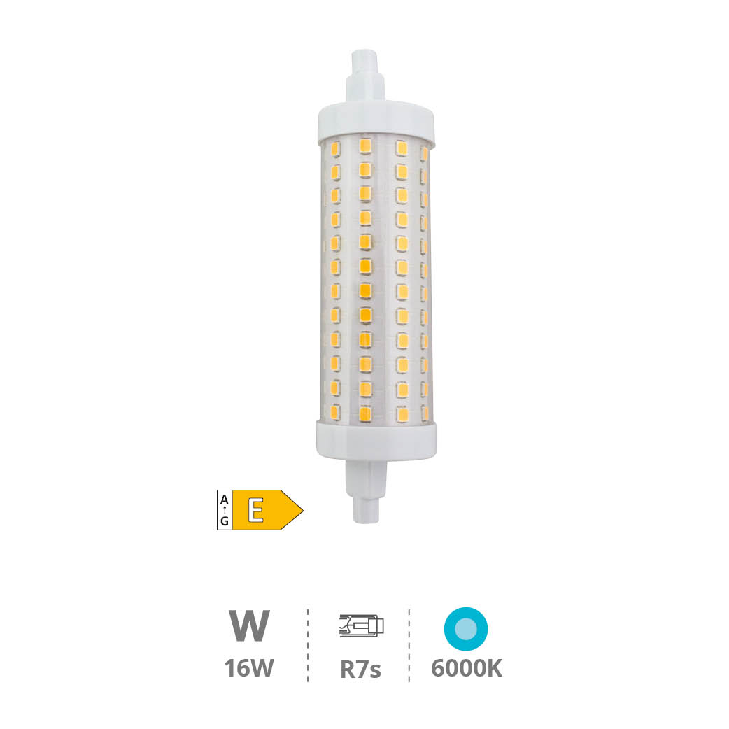 Ampoule LED linéaire 118 mm R7s 16 W 6000K