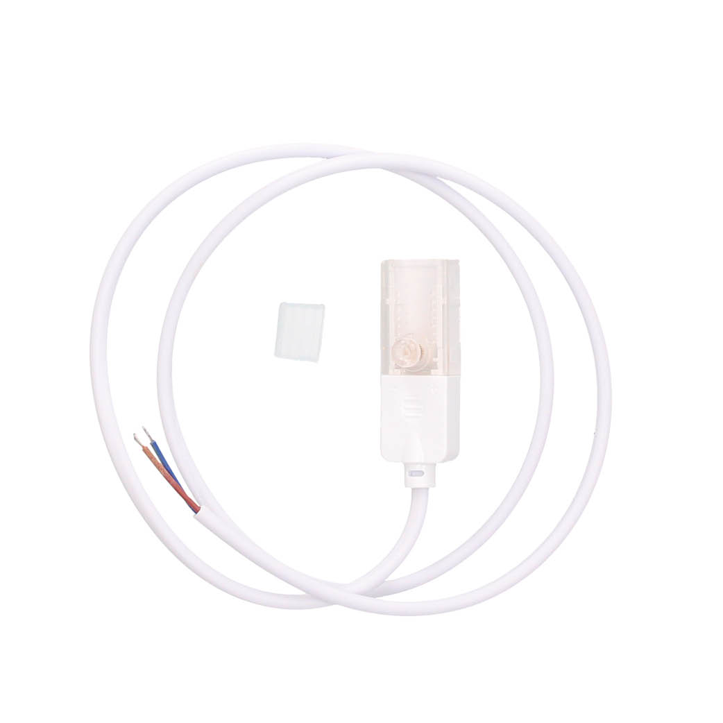 Kit cable alimentación 1M + tapa final para tira LED ref. 204030025 - 27 - 28