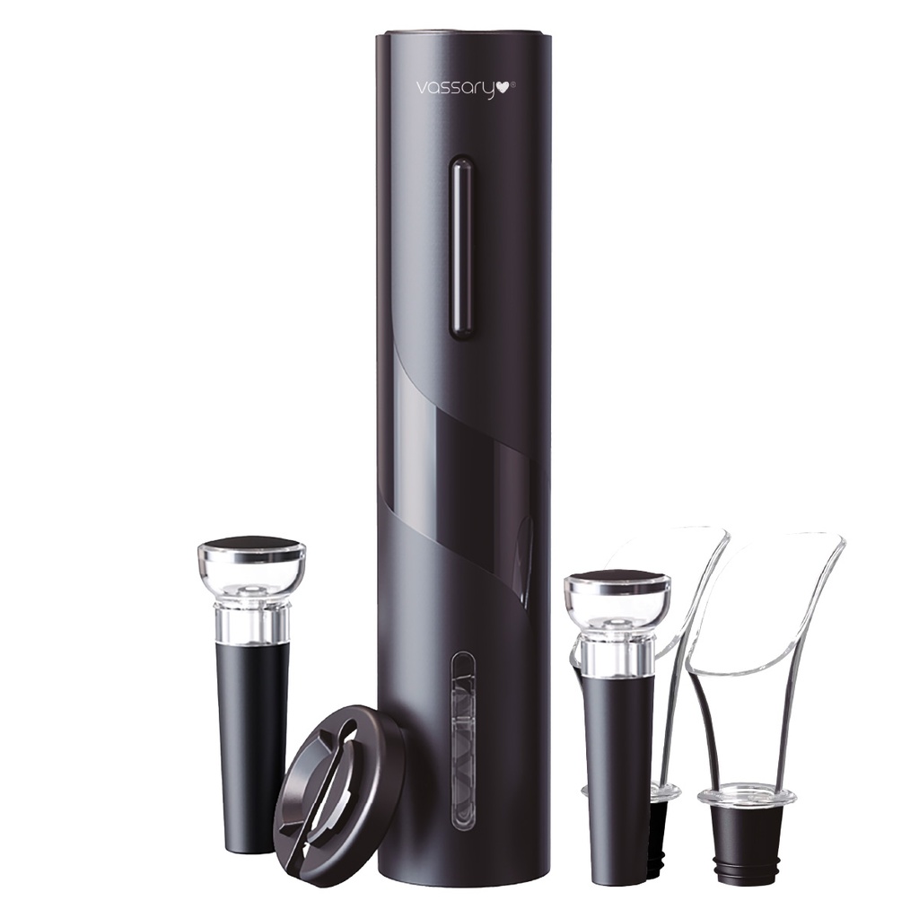 Set sacacorchos automático con tapón de vacío y servidor de vino