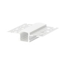 Perfil ~alumínio translúcido encastrável pladur 2 m para tiras LED até 12,5 mm