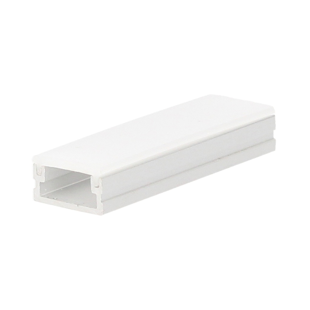 Profil aluminium translucide à encastrer au sol 2 M pour bandes LED jusqu’à 10 mm