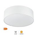 [203605071] Plafon teto LED de tecido Kasker 22 W 3000 K a 6500 K regulável Branco