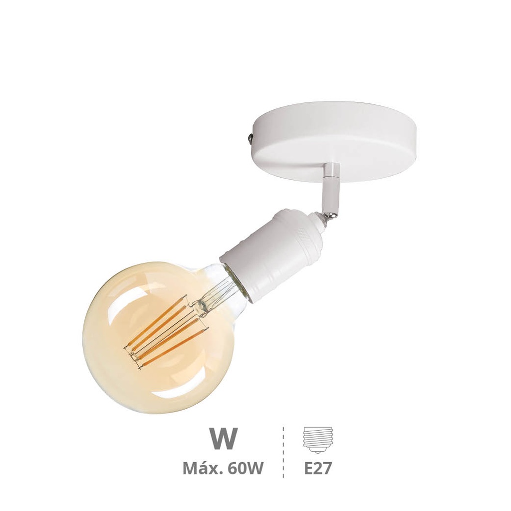 Aplique de teto simples Série Sarkka E27 Branco