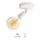 Aplique de teto simples Série Kestila E27 Branco