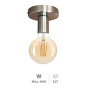 Spot de plafond simple Série Jokela E27 Nickel